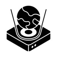 Trendy isometric icon representing a world hologram. vector