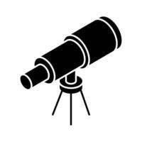 Check out this isometric glyph icon of telescope vector