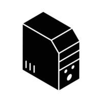 Ready to use isometric icon of processing unit. vector
