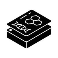 A trendy isometric icon of handwritten science notes. vector