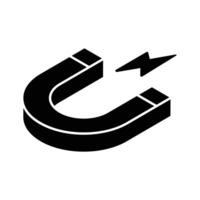 Well designed isometric icon representing a magnet. vector