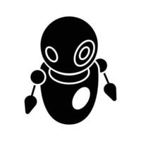 An editable isometric icon representing a robot. vector