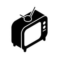 A captivating isometric icon of modern tv screen. vector
