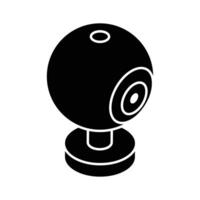 A captivating isometric icon showing system camera. vector