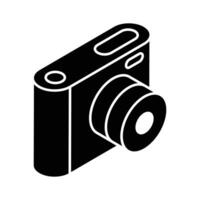 Latest isometric icon showing camera device. vector