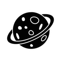 Grab this isometric glyph icon of planetary orbit vector