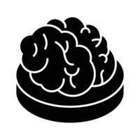 Trendy isometric style icon of a brain. vector