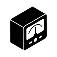 An amazing isometric icon of speedometer in motion. vector