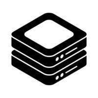 A well crafted isometric icon of server rack system. vector