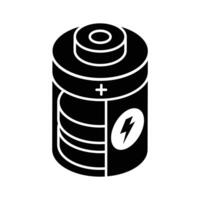 Latest isometric icon showing a charging cell unit. vector