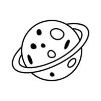 Grab this isometric outline icon of planetary orbit. vector