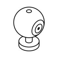 A captivating isometric icon showing camera vector