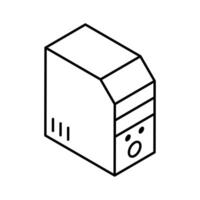 Ready to use isometric icon of CPU vector