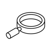 A visually appealing isometric icon showing magnifier.. vector