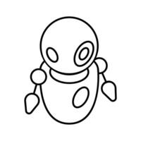 An editable isometric icon representing a robot.. vector