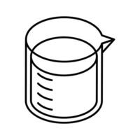 Here is an isometric icon showing a beaker.. vector