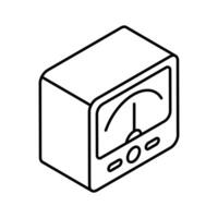 An amazing isometric icon of speedometer in motion.. vector