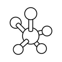Get a glimpse of this isometric icon of molecules.. vector