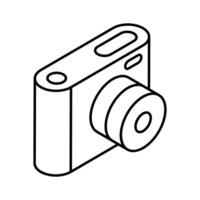 Latest isometric icon showing camera device.. vector