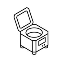 Visually appealing isometric outline icon of centrifuge. vector