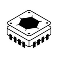 Check out this isometric icon of processor chip... vector