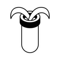 An editable isometric style icon of plant test... vector