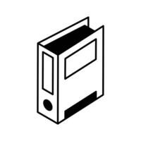 Easy to edit isometric icon showing a binder... vector
