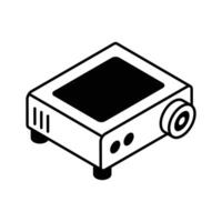 Check out this isometric icon of projector... vector