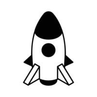 Modern isometric icon displaying a rocket launch... vector