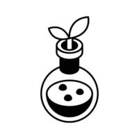 A premium isometric icon of advanced botany test... vector