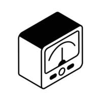 An amazing isometric icon of speedometer in motion... vector