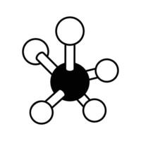 Get a glimpse of this isometric icon of molecules... vector
