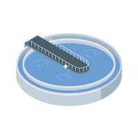 Premium isometric icon of water treatment machinery unit vector