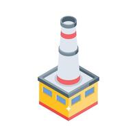 Check out this isometric style icon of factory building vector