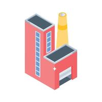 Check out this isometric icon showing industry scene vector