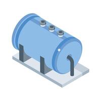 A trendy isometric icon of filled water reservoir vector