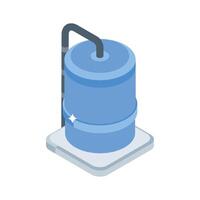 A captivating isometric icon of deep oil reservoir vector