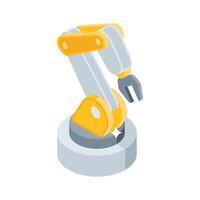 Trendy isometric style icon of advanced industrial robot vector