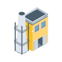 Grab this isometric style icon of active production factory vector