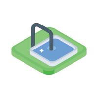 Get a glimpse of this isometric water industry pipeline vector