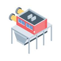 Easy to edit isometric style icon of manufacturing industry vector