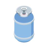 A captivating isometric style icon of gas cylinder vector