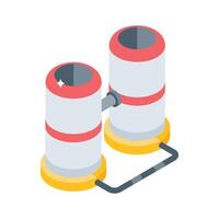 Get this isometric icon of active production unit vector