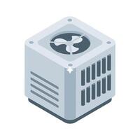 Get this isometric style icon of conditioner system vector