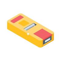 Have a look at this isometric style icon of pendrive device vector