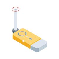 Check this isometric icon featuring dongle usb adapter vector