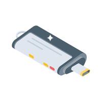 Check this isometric icon showing data usb flash device vector
