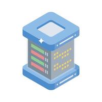 Check out this isometric style icon of server backup system vector
