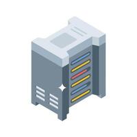 Take a look at this isometric icon of data rack storage vector