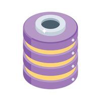 An eye-catching isometric style icon of db database system vector